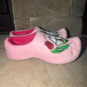Children’s Holland Windmill Slippers Pink Tulip Amsterdam Souvenir Kids Size 1-4
